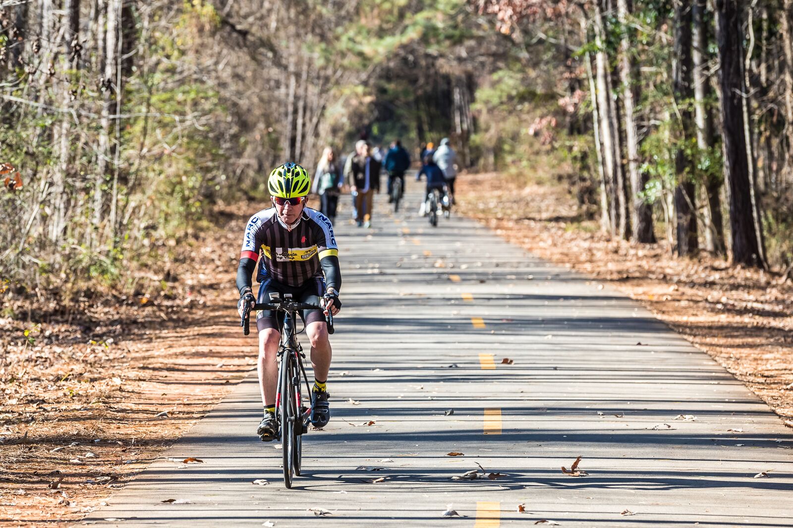Man bikes on Silver Comet Trail